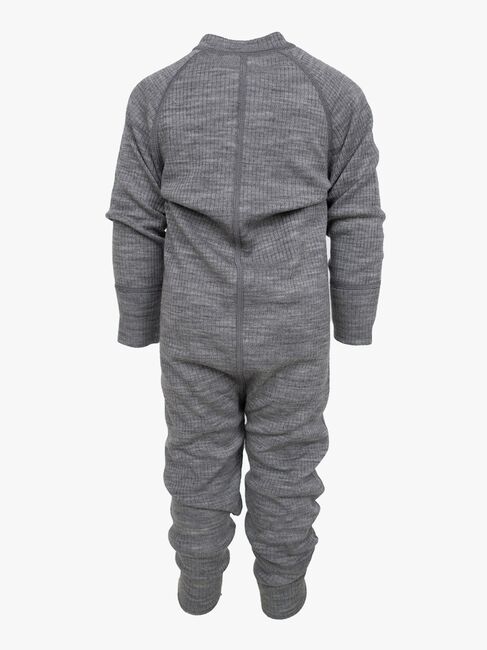 Lindberg Rib Merino Termoundertøjs-heldragt Merinould, Grey Melange