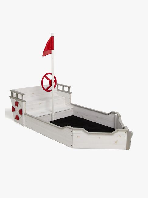 Woodlii Sandkasse i Træ Båd, Hvid