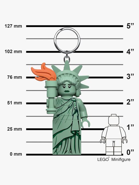 LEGO® Ikonisk Frihedsgudinde Nøglering med LED-lys