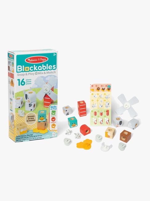 Melissa & Doug Blockables Byggesæt Bondegårdsdyr 16 Dele