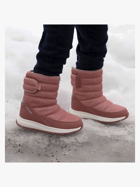 Viking Equip Glitter Pull-On WP Vinterstøvler, Pink