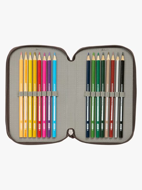 Jurassic World  Fyldt Penalhus med 3 Rum 37 Dele, Brun