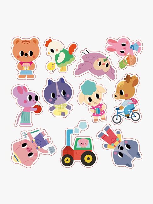 Janod My Arts & Crafts Genanvendelige Tykke Klistermærker 22 Stk.