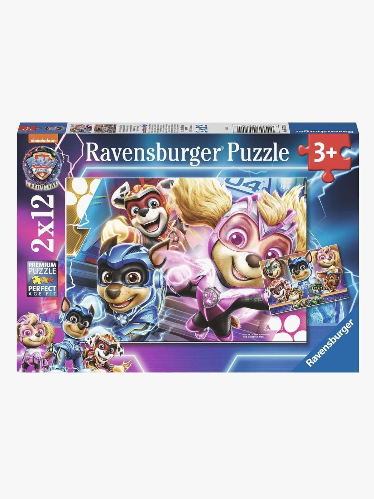 Ravensburger Paw Patrol The Mighty Movie Puslespil 2x12 Brikker