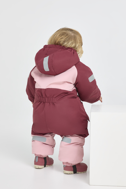 Nordbjørn Fernie Babyflyverdragt, Silver Pink/Oxblood Red