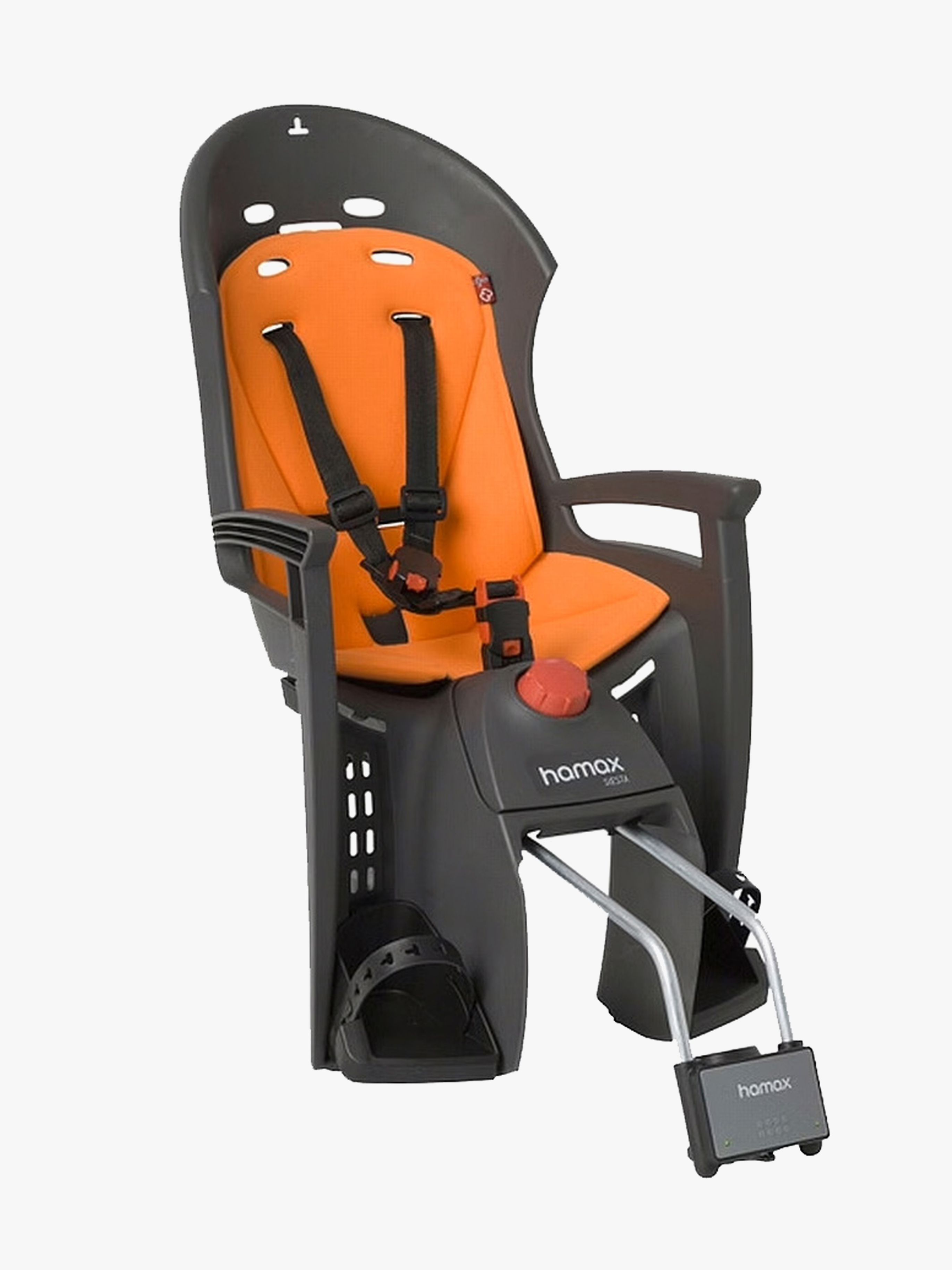 Hamax SIESTA Cykelstol med Låsbar Stelmontering, Grey/Orange