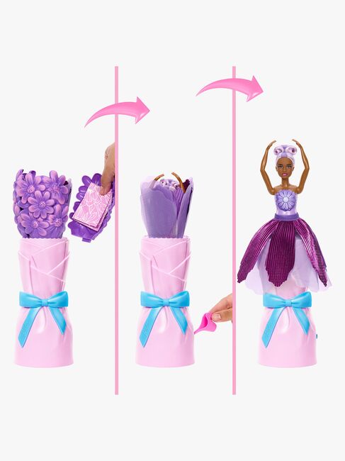 Barbie Petal Pop Flower Surprise Dukke Marguerit, Lilla