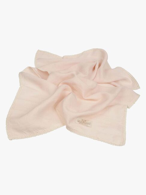 BabyMatex Babytæppe i Hør 75 x 100 cm, Lyserødt