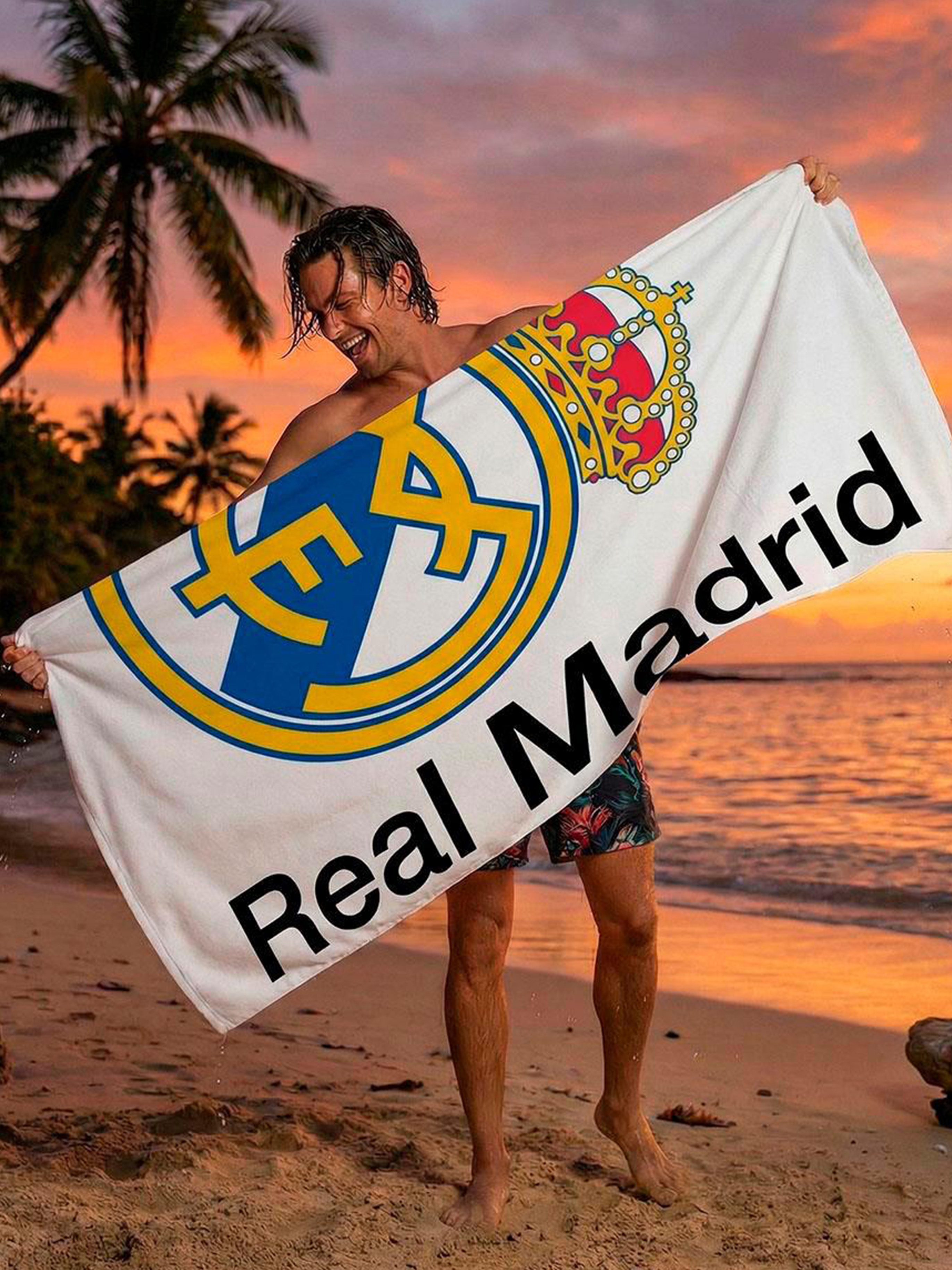 Real Madrid Strandhåndklæde, Hvid