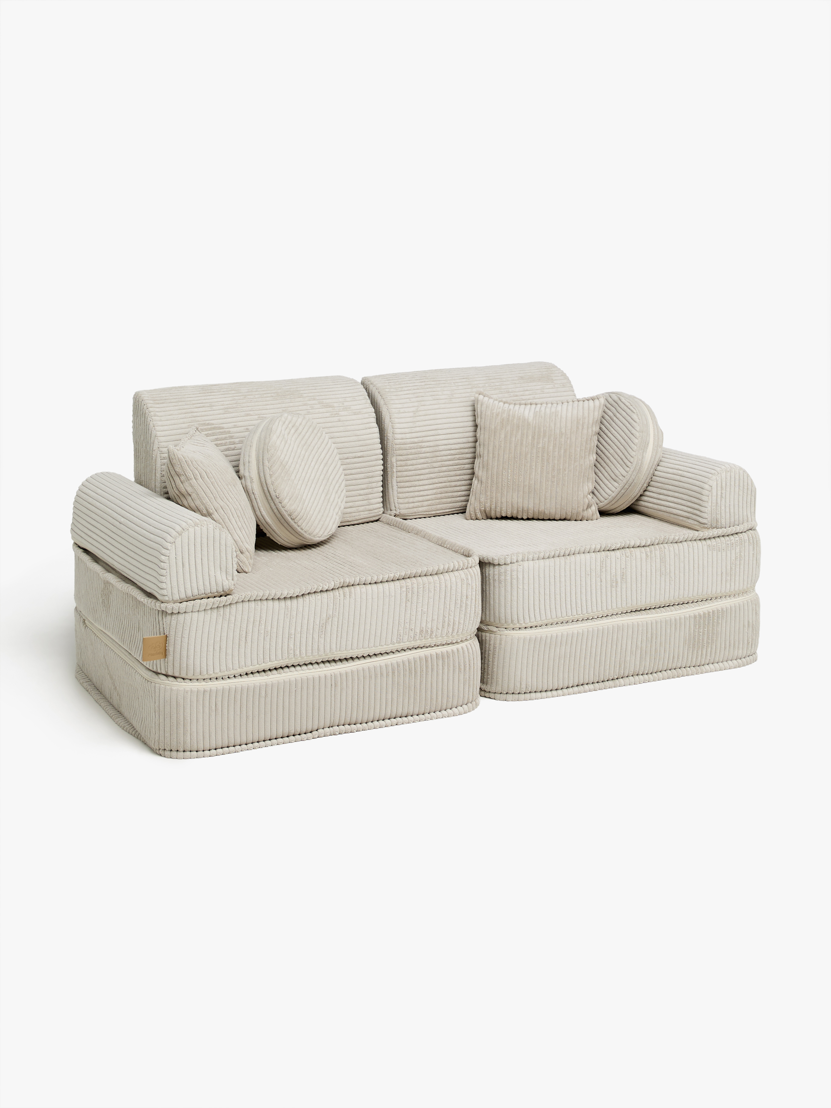Meowbaby Play Pocket Bygbar Sofa Plus Aesthetic, Ecru, Børnemøbler, Indretning børneværelse
