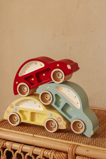 Little Lights Mini Lampe Bil, Retro Blue