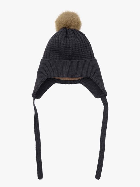 EN FANT Hue Uldblanding Baby med Kunstpels, Ebony