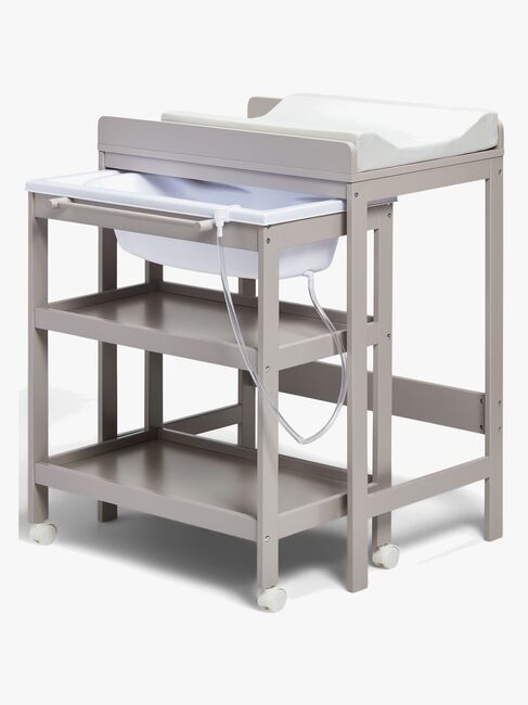 JLY Dream Puslebord med Badebalje, Warm Grey