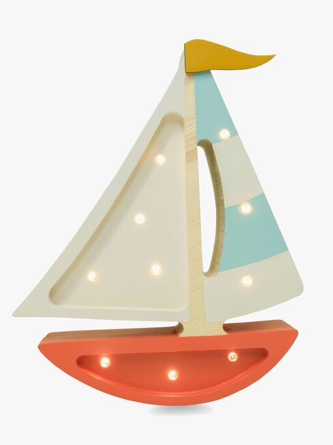 Little Lights Lampe Sejlbåd, Rød/Hvid