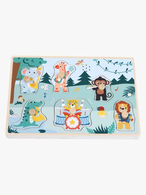 Kinder and Kids Knoppuslespil Vilde Dyr med Musik 6 Brikker