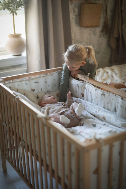 Elsa Beskow Tomtebobarnen Sengesæt 100 x 130 Tremmeseng, Beige