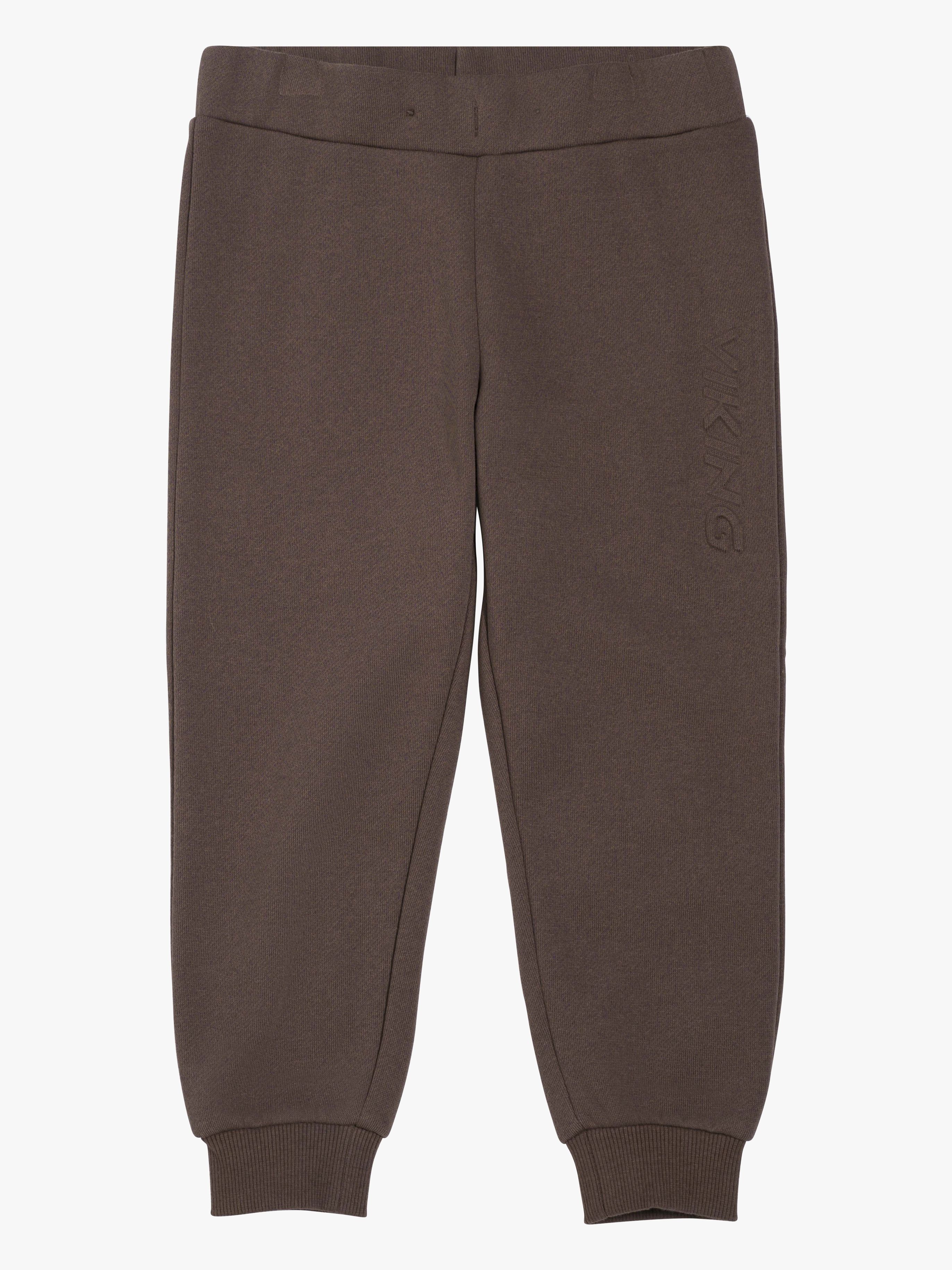 Viking x Kenza Sweatpants, Mørkebrun, 98