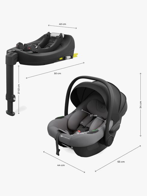Kinderkraft I-LITE Autostol Baby inkl. ENDURA SAFE FX Base, Grey