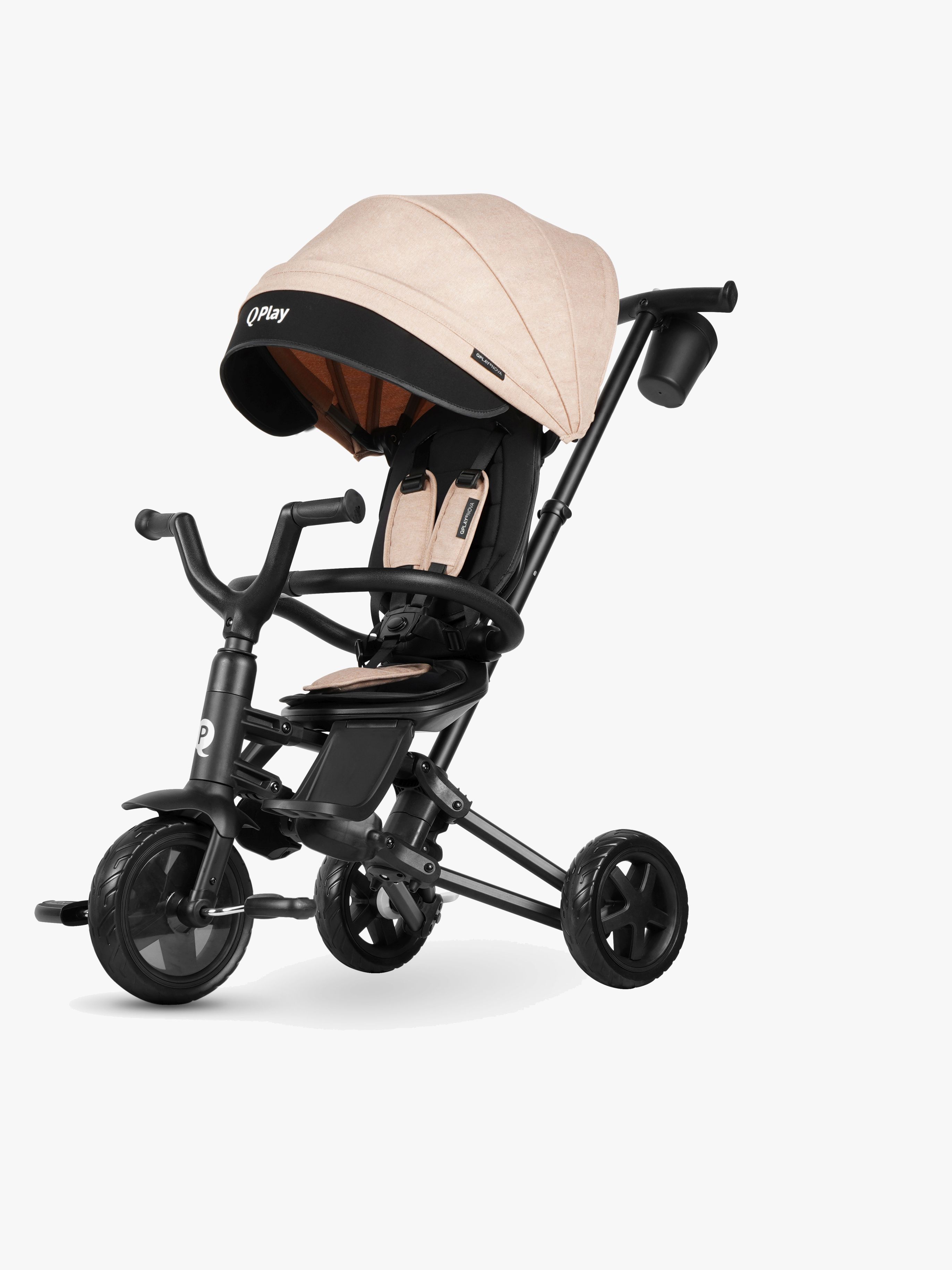 Qplay Nova Niello 6-i-1 Trehjulet Cykel, Khaki