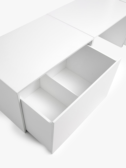 Alice & Fox POPPY Skrivebord med 2 Skuffer, Hvid