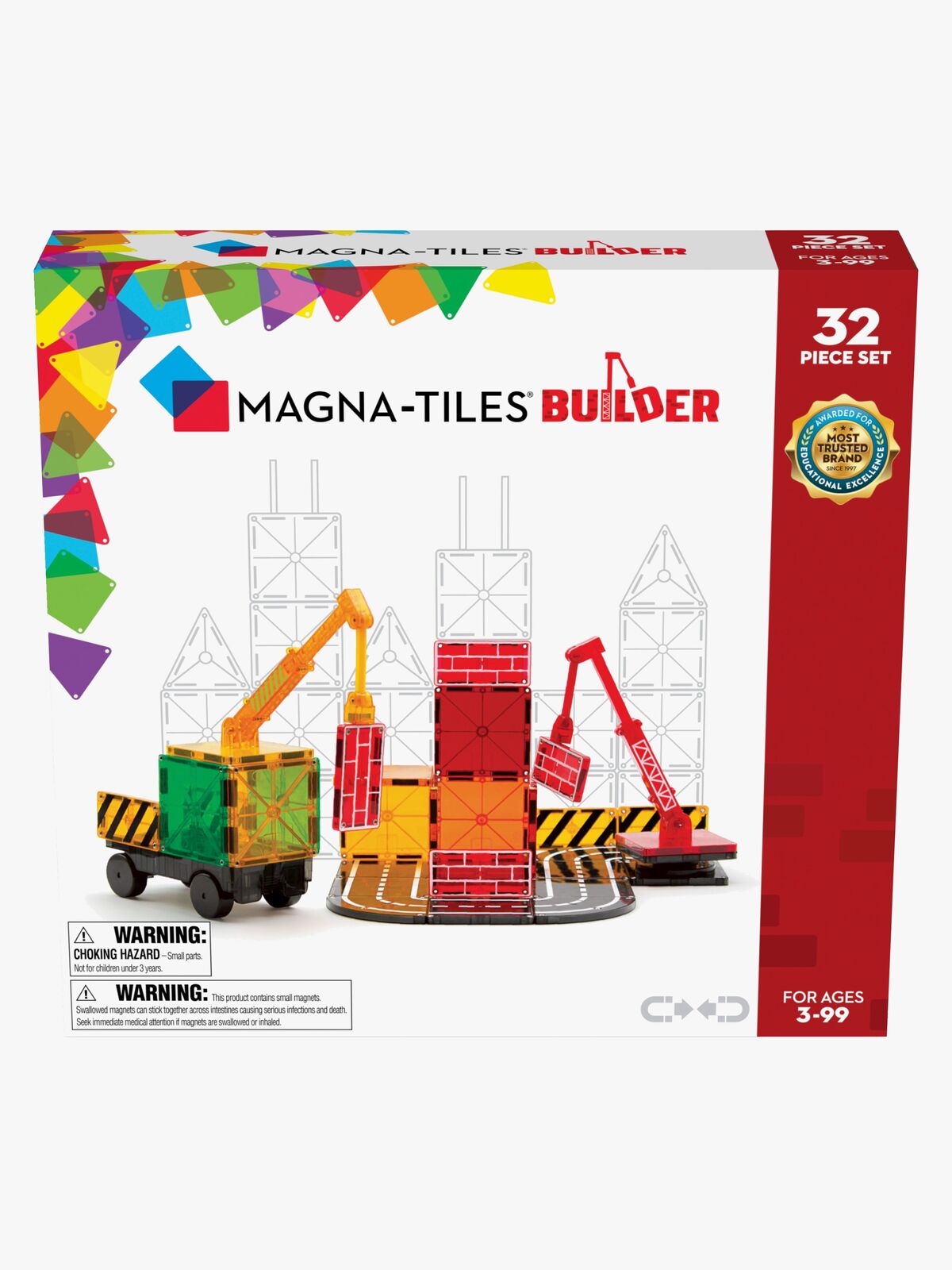 MAGNA-TILES Byggearbejder Byggesæt 32 Dele