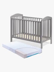 JLY ELLA Dream Lux Dropside Tremmeseng, Grå & BabyMatex Madras