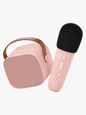 Lalarma Bluetooth-højttaler med Trådløs Mikrofon, Rose