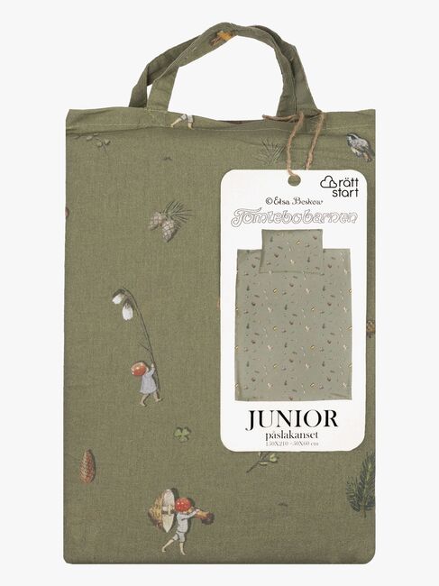 Elsa Beskow Tomtebobarnen Sengesæt 150 x 210, Grøn