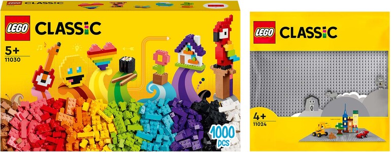 LEGO Classic 11030 Masser af klodser inkl. 11024 Grå byggeplade