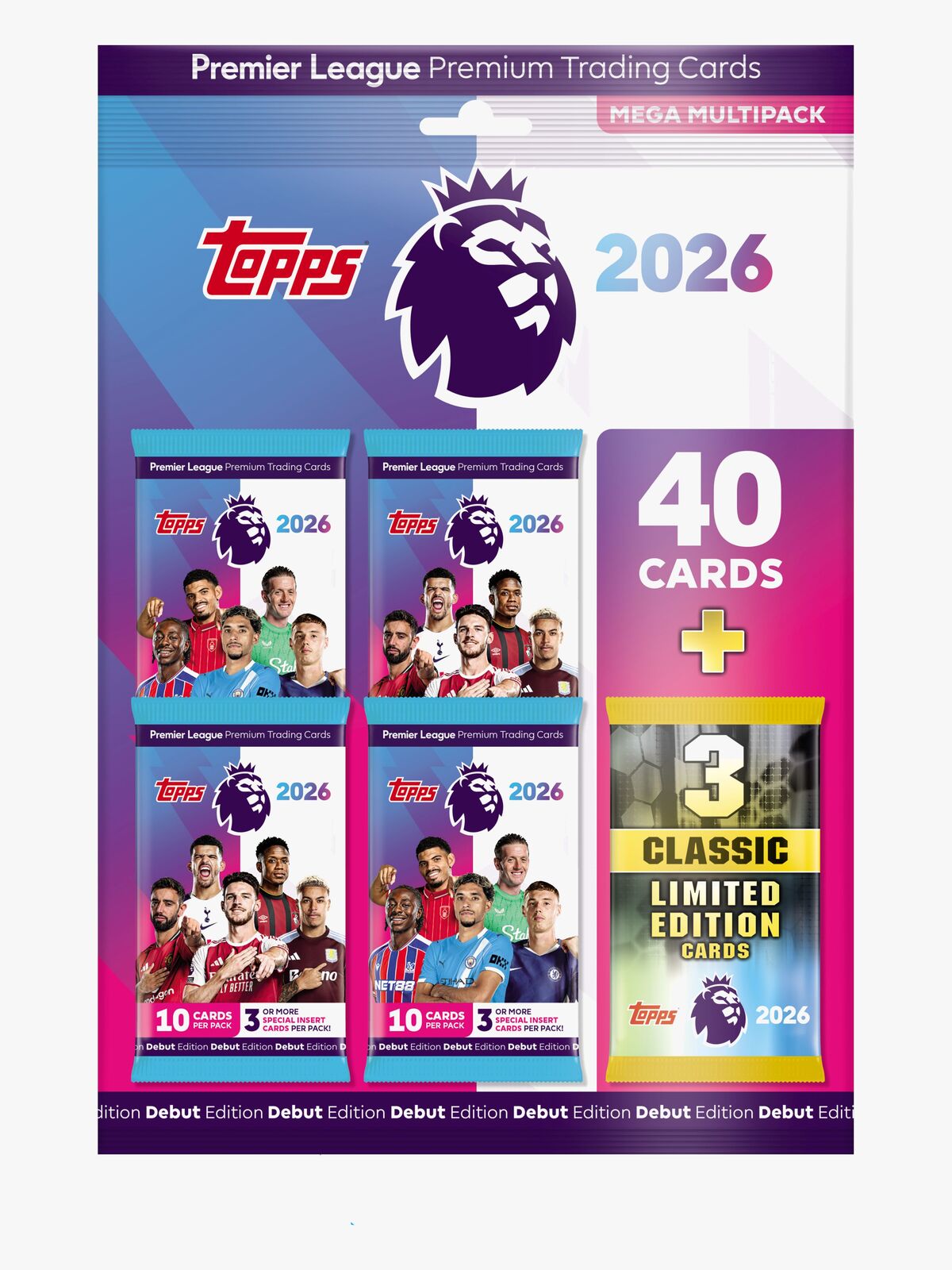 Topps Premier League Samlekort Mega Multipack 43 Stk.