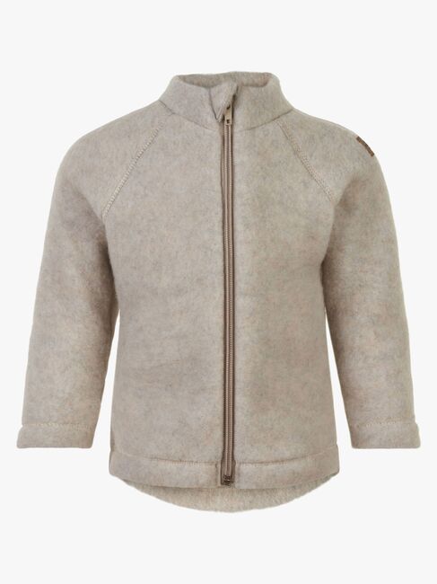 Mikk-Line Fleecetrøje Baby Merinould, Melange Offwhite
