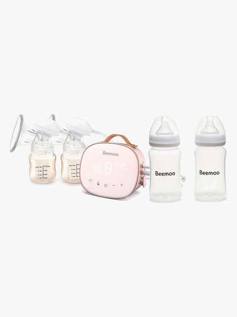 Beemoo CARE Duo Elektrisk Dobbelt Brystpumpe inkl. Modermælksflaske 240 ml 2-pak