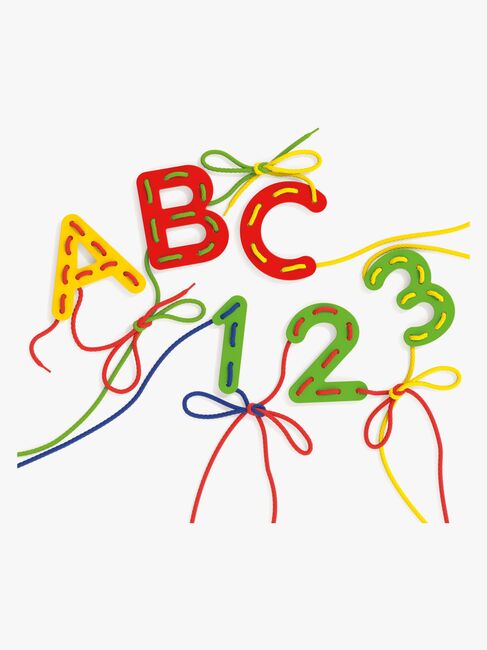 Quercetti Snørebånd ABC & 123 Undervisningssæt