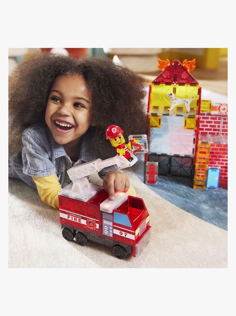 MAGNA-TILES Brandstation Magnetiske Byggeklodser 50 Dele