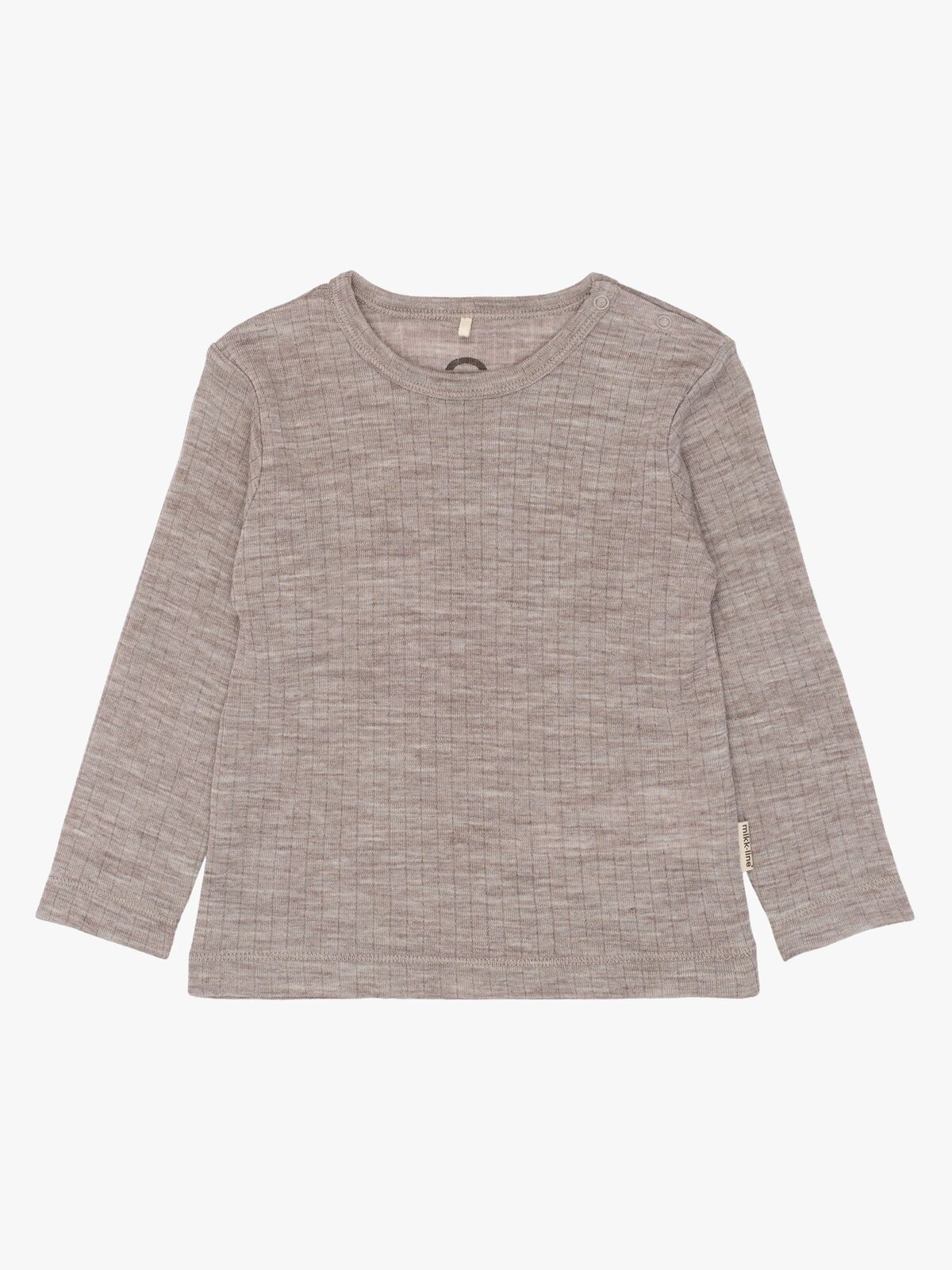 Mikk-Line  Langærmet T-shirt Merinould, Melange Denver