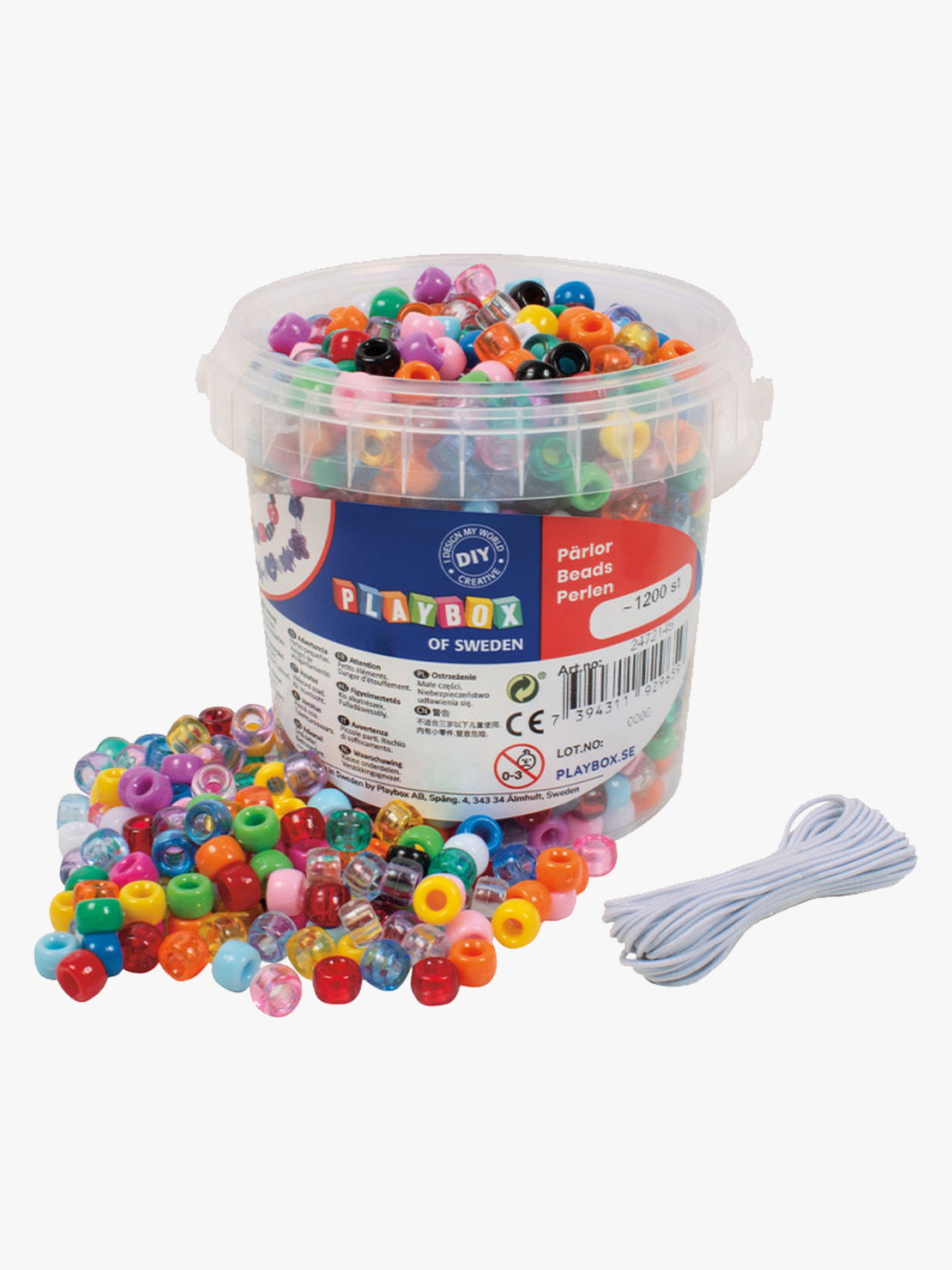 Playbox Kongoperler i Spand 1200 Stk.
