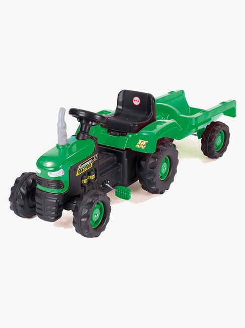 DOLU Pedaltraktor m. Anhænger, Grøn