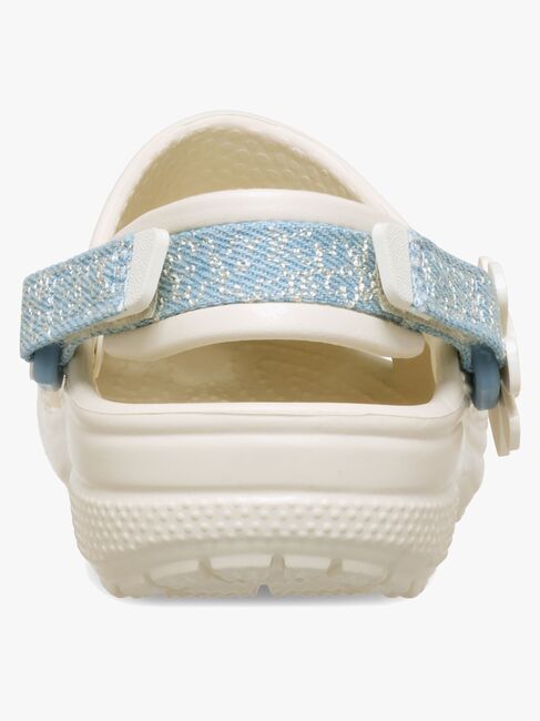 Crocs Classic Denim Flower Kids Crocs, Summit White