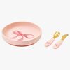 Elodie Tallerken Sæt Silikone, Rosy Bow
