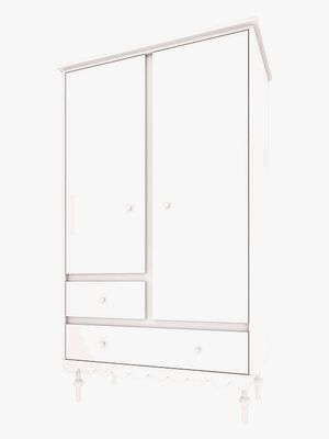 Wood Luck Babushka Garderobeskab, Hvid