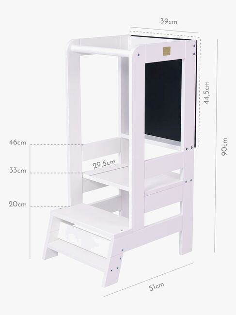 Meowbaby Læringstårn med Tegnetavle, Hvid