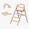KAOS Klapp Højstol inkl. Beskyttelsesbøjle & Bakke, Beech Natural/Desert Sand
