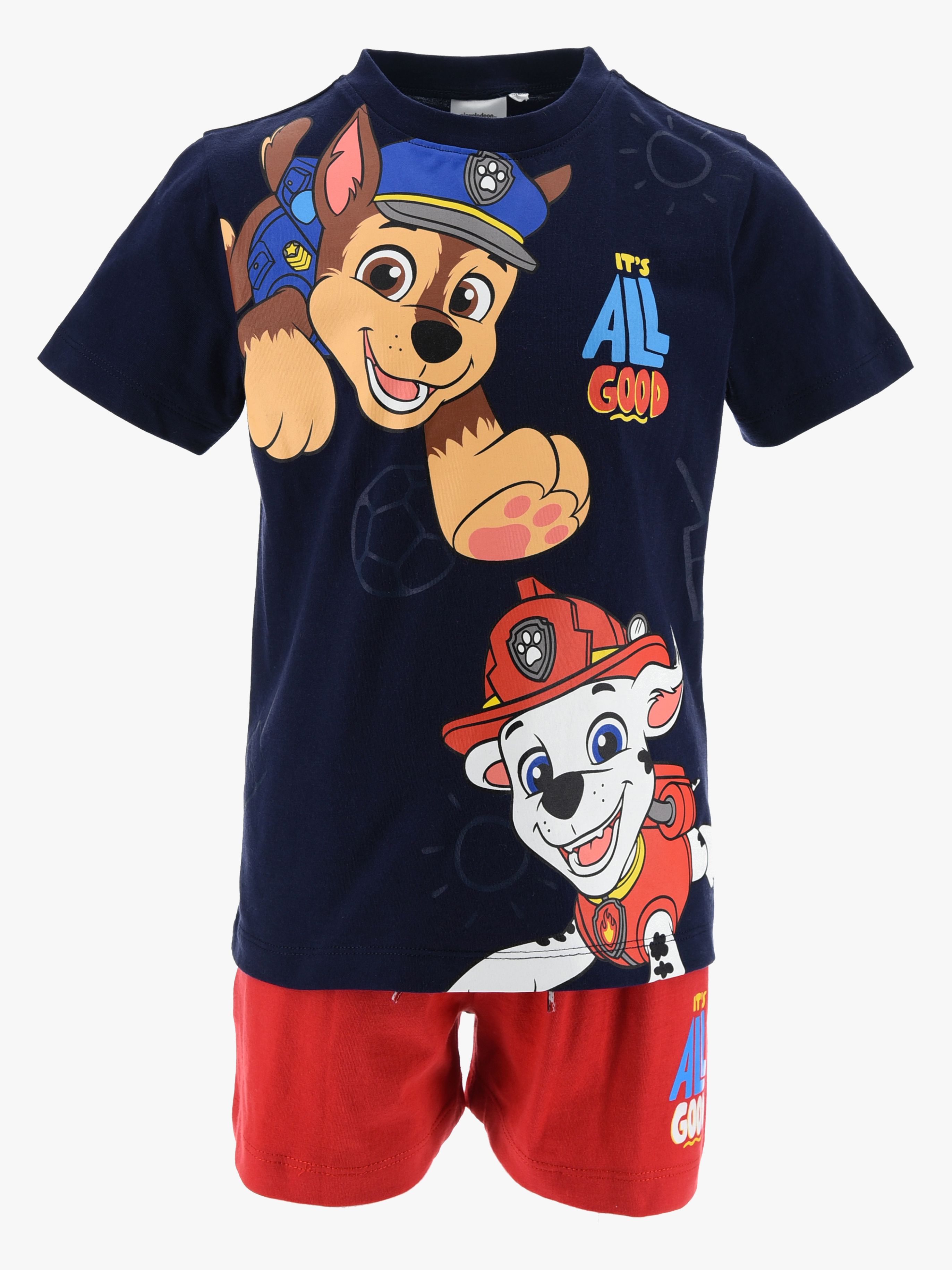 Paw Patrol T-shirt & Shorts Sæt, Navy, 104-110