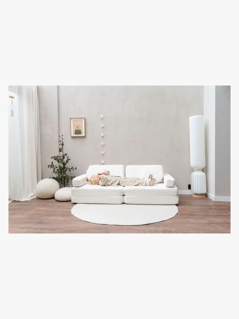 Shappy Play Teddy Bygbar Sofa 160x80 cm, Cream White