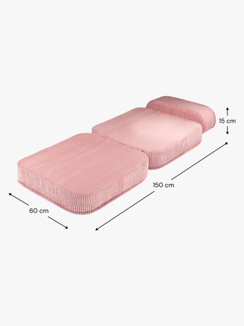 Wigiwama Flip Foldbar Stol 150x60 cm, Pink Mousse