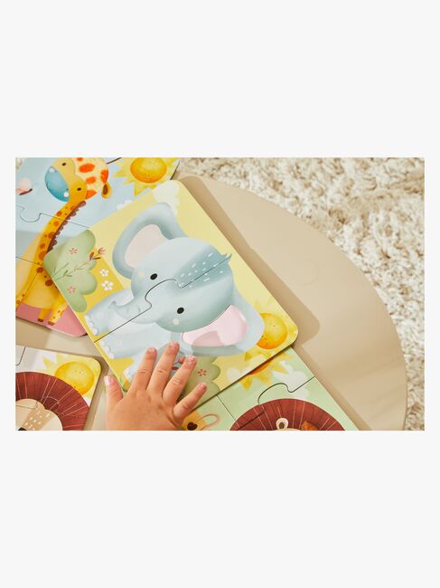 Barbo Toys  Rør og føl Puslespil Safari 4-i-1