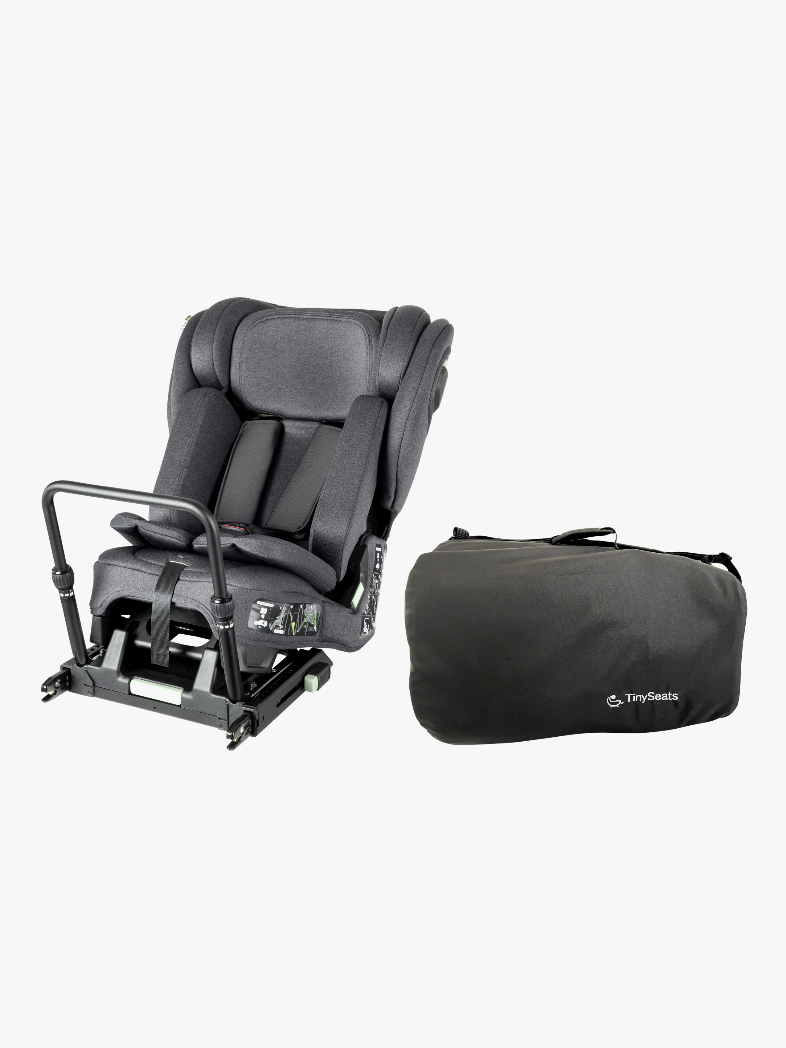 TinySeats Two inkl. Skuldertaske, Midnight Grey
