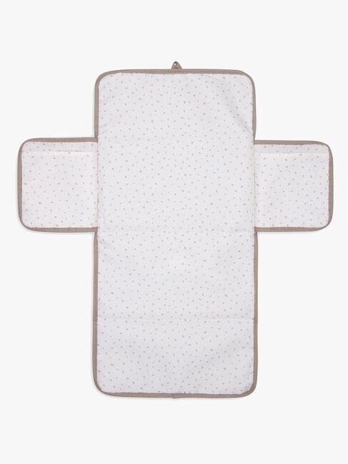 Jollein Cloudy Rib Pusleunderlag med Opbevaringslommer, Milky Coffee