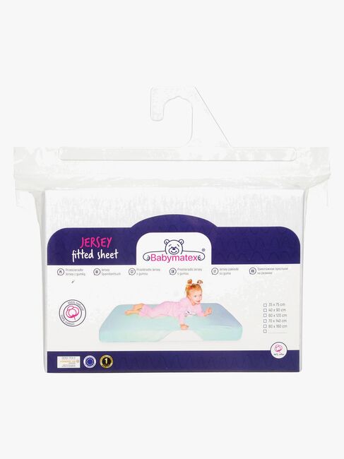 BabyMatex Hygienic Jersey Vandtæt Stræklagen til Tremmeseng 60 x 120 cm, Hvid