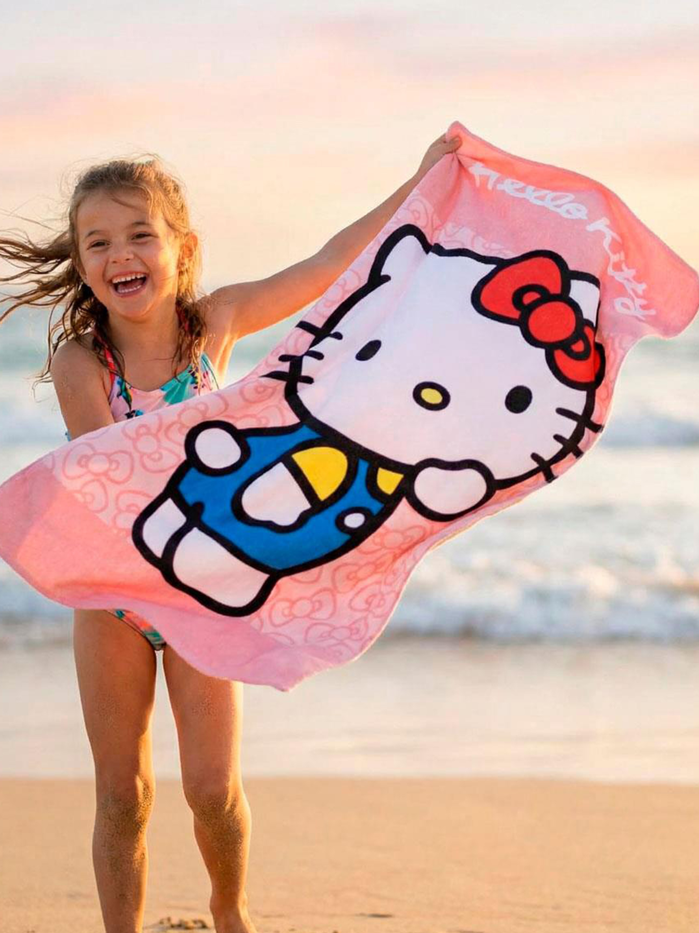 Hello Kitty Håndklæde 100% Bomuld, Pink